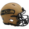 Unsigned Seattle Seahawks Camo Brown 2023 Salute To Service Speed Mini Helmet Stock #253765
