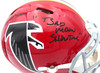 Andre Rison Autographed Atlanta Falcons Red Throwback Full Size Authentic Helmet "Bad Moon Showtime" (Smudged) Beckett BAS Witness #3W056106