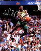 Shawn Kemp Autographed Framed 8x10 Photo Seattle Supersonics Slam Dunk Contest MCS Holo Stock #254297