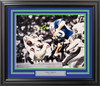 Steve Largent Autographed Framed 16x20 Photo Seattle Seahawks Tackle Fumble Hit vs. Mike Harden "HOF 95" MCS Holo Stock #254260