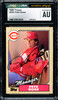 Pete Rose Autographed 1987 Topps Card #393 Cincinnati Reds CGC x JSA Stock #254380