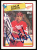 Adam Oates Autographed 1988-89 Topps Card #161 Detroit Red Wings SKU #254909