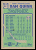 Dan Quinn Autographed 1990-91 Topps Card #272 Vancouver Canucks SKU #255117