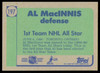 Al MacInnis Autographed 1990-91 Topps Card #197 Calgary Flames SKU #255130