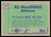 Al MacInnis Autographed 1990-91 Topps Card #197 Calgary Flames SKU #255134