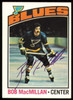 Bob MacMillan Autographed 1976-77 Topps Card #38 St. Louis Blues SKU #255300