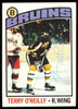 Terry O'Reilly Autographed 1976-77 Topps Card #130 Boston Bruins SKU #255323