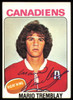 Mario Tremblay Autographed 1975-76 Topps Card #223 Montreal Canadiens SKU #255400