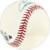 Enos Slaughter Autographed Official NL Baseball St. Louis Cardinals, New York Yankees Beckett BAS QR #BU86859