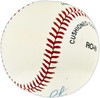 Enos Slaughter Autographed Official NL Baseball St. Louis Cardinals, New York Yankees Beckett BAS QR #BU86859