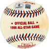 Alex Rodriguez Autographed Official 1996 All Star Game Logo Baseball Seattle Mariners "96 All Star" Beckett BAS QR #BU86833