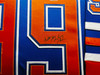 Edmonton Oilers Wayne Gretzky Autographed Framed Blue & Orange Jersey Beckett BAS QR Stock #254313