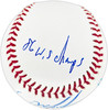 Dwight "Doc" Gooden Autographed Official Statball MLB Baseball New York Mets Beckett BAS Witness #2W442672
