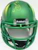 Tez Johnson Autographed Oregon Ducks Green Speed Mini Helmet JSA Witness Stock #256799