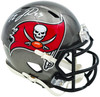 Tez Johnson Autographed Tampa Bay Buccaneers Silver Speed Mini Helmet JSA Witness Stock #256801