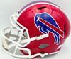 Jim Kelly, Thurman Thomas & Andre Reed Autographed Buffalo Bills Red Full Size Replica Speed Helmet Beckett BAS Witness Stock #256871