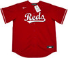 Cincinnati Reds Elly De La Cruz Autographed Red Nike Jersey Size XL Beckett BAS Witness Stock #256878
