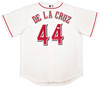 Cincinnati Reds Elly De La Cruz Autographed White Nike Jersey Size XL Beckett BAS Witness Stock #256886