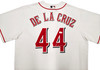 Cincinnati Reds Elly De La Cruz Autographed White Nike Jersey Size XL Beckett BAS Witness Stock #256886