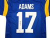 Los Angeles Rams Davante Adams Autographed Blue Jersey Beckett BAS Witness Stock #256898