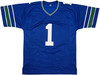Seattle Seahawks Pete Carroll Autographed Blue Jersey Beckett BAS QR Stock #256902