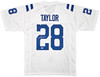 Indianapolis Colts Jonathan Taylor Autographed White Jersey Beckett BAS Witness Stock #256915
