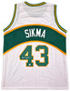 Seattle Supersonics Jack Sikma Autographed White Jersey MCS Holo Stock #256727