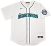 Seattle Mariners Ichiro Suzuki Autographed White Nike Hall of Fame Patch Jersey Size L IS Holo & Beckett BAS Witness Stock #256857