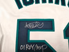 Seattle Mariners Ichiro Suzuki Autographed White Authentic Mitchell & Ness Cooperstown Authentic Collection 2001 ASG Patch Rookie Jersey Size 44 "01 ROY/MVP" IS Holo & Beckett BAS Witness Stock #256853