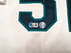 Seattle Mariners Ichiro Suzuki Autographed White Authentic Mitchell & Ness Cooperstown Authentic Collection 2001 ASG Patch Rookie Jersey Size 44 "01 ROY/MVP" IS Holo & Beckett BAS Witness Stock #256853