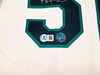 Seattle Mariners Ichiro Suzuki Autographed White Authentic Mitchell & Ness Cooperstown Authentic Collection 2001 ASG Patch Rookie Jersey Size 48 "HOF 25" IS Holo & Beckett BAS Witness Stock #256855