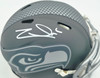 Zach Charbonnet Autographed Seattle Seahawks Slate Silver Speed Mini Helmet MCS Holo Stock #256970