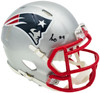 Kayshon Boutte Autographed New England Patriots Silver Speed Mini Helmet Beckett BAS Witness Stock #256984