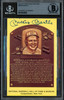 Mickey Mantle Autographed Hall of Fame Plaque Postcard New York Yankees Beckett BAS #18630862