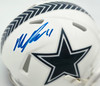 Micah Parson Autographed Dallas Cowboys White Salute To Service Speed Mini Helmet Fanatics Holo Stock #256992
