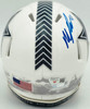 Micah Parson Autographed Dallas Cowboys White Salute To Service Speed Mini Helmet Fanatics Holo Stock #256992