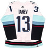 Seattle Kraken Brandon Tanev Autographed White Adidas Authentic Primegreen Inaugural Season Jersey Size 54 "Turbo" Fanatics Holo Stock #257012