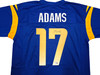Los Angeles Rams Davante Adams Autographed Blue Jersey Beckett BAS Witness Stock #257216