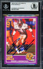 Sam Mills Autographed 1989 Score Supplemental Card #372S New Orleans Saints Beckett BAS #19212801