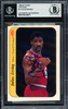 Julius Dr. J Erving Autographed 1986-87 Fleer Sticker Card #5 Philadelphia 76ers Beckett BAS #19210671