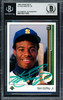 Ken Griffey Jr. Autographed 1989 Upper Deck Rookie Card #1 Seattle Mariners Beckett BAS #19211203