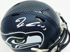 Jaxon Smith-Njigba Autographed Seattle Seahawks Blue Speed Mini Helmet Fanatics Holo Stock #257923