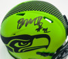 Byron Murphy II Autographed Seattle Seahawks Rave Green Speed Mini Helmet (Smudged) MCS Holo #62694