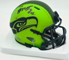 Byron Murphy II Autographed Seattle Seahawks Rave Green Speed Mini Helmet (Smudged) MCS Holo #62696