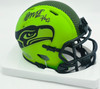 Byron Murphy II Autographed Seattle Seahawks Rave Green Speed Mini Helmet (Smudged) MCS Holo #62683