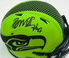 Byron Murphy II Autographed Seattle Seahawks Rave Green Speed Mini Helmet (Smudged) MCS Holo #62683