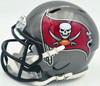 Tez Johnson Autographed Tampa Bay Buccaneers Silver Speed Mini Helmet (Smudged) JSA Witness #WC164599