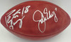 Payton Manning & John Elway Autographed Official NFL Leather Football Denver Broncos Fanatics Holo #A571967