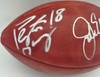 Payton Manning & John Elway Autographed Official NFL Leather Football Denver Broncos Fanatics Holo #A571967