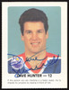 Dave Hunter Autographed 1984-85 Post Red Rooster Card Edmonton Oilers SKU #258368